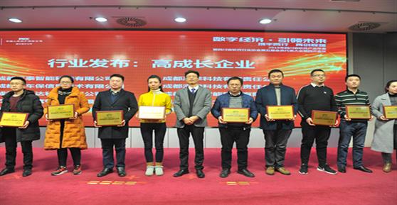 卡德榮獲“2018年度四川軟件行業(yè)高成長(zhǎng)企業(yè)獎(jiǎng)”
